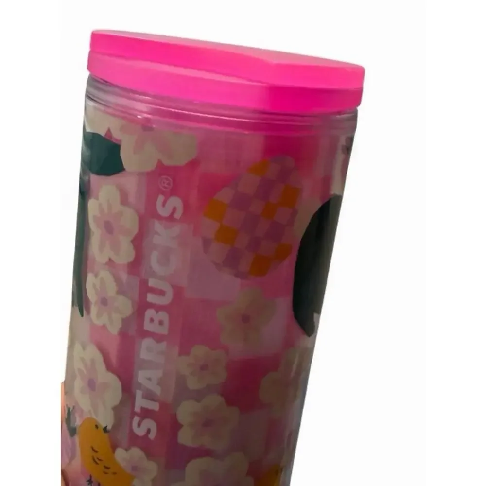 Starbucks Spring 2023 Easter Pink Bunny Floral Garden 16oz bottle tumbler NWT